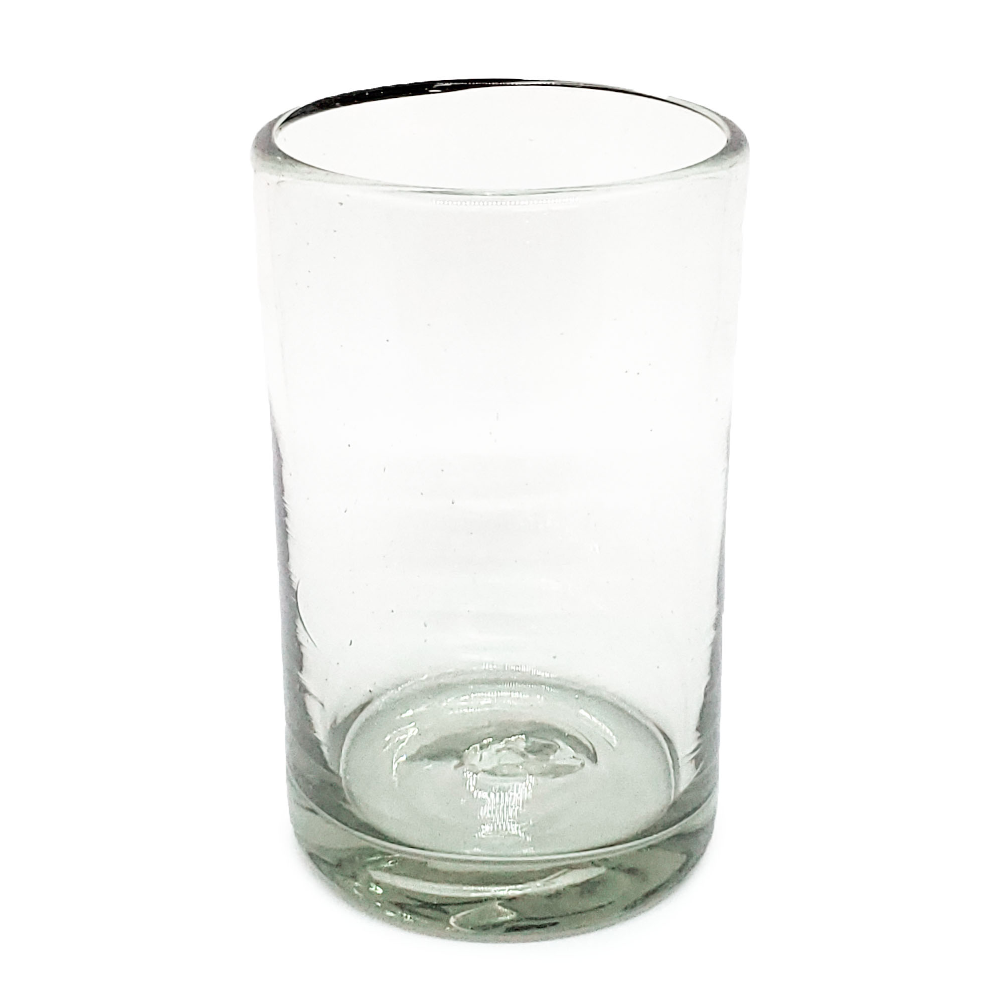 VIDRIO SOPLADO / Juego de 6 vasos grandes transparentes, 14 oz, Vidrio Reciclado, Libre de Plomo y Toxinas